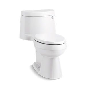 Cimarron® Comfort Height® One-piece elongated 1.28 gpf chair height toilet with right-hand trip lever, and Quiet-Close seat - K-3619-RA-0