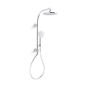 HydroRail®-R Occasion Arch shower column kit with rainhead and handshower, 1.75 gpm - K-27118-G-CP