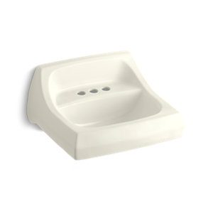 Kingston 21-1/4" x 18-1/8" wall-mount/concealed arm carrier bathroom sink with 4" centerset faucet holes - K-2005-96