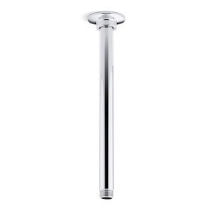 12" ceiling-mount single-function rainhead arm and flange - K-7392-CP