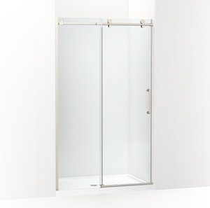 Cursiva Sliding shower door, 78" H x 44-1/8 - 47-7/8" W, with 5/16" thick Crystal Clear glass - K-707625-8L-BNK