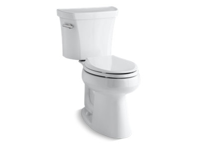 Highline® Comfort Height® Two-piece elongated 1.28 gpf chair height toilet with tank cover locks, insulated tank and 10" rough-in - K-3889-UT-0