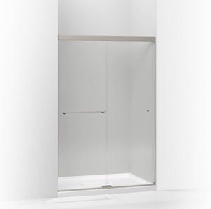 Revel® Sliding shower door, 70" H x 44-5/8 - 47-5/8" W, with 1/4" thick Crystal Clear glass - K-707100-L-BNK