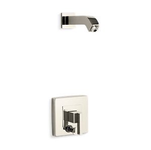 Loure® Rite-Temp® shower trim set with push-button diverter, less showerhead - K-T14665-4L-SN