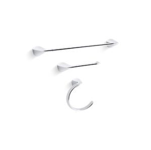 Avail® Three-piece bathroom accessory set - K-R31186-CP