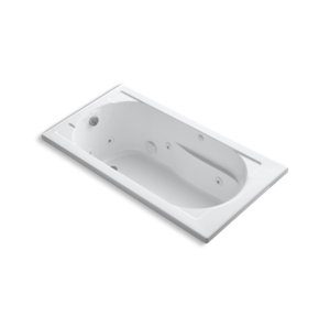 Devonshire® 60" x 32" drop-in whirlpool bath with end drain - K-1357-0