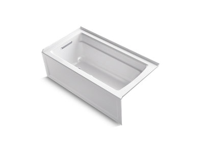 Archer® 60" x 32" alcove bath with integral apron, integral flange and left-hand drain - K-1123-LA-0