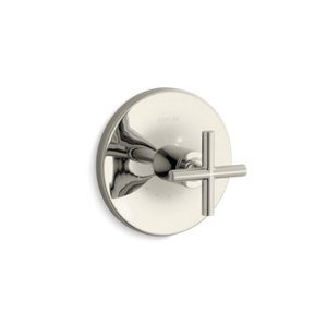 Purist® MasterShower® temperature control valve trim with cross handle - K-T14488-3-SN