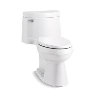 Cimarron® One-piece elongated toilet with concealed trapway, 1.28 gpf - K-3619-0
