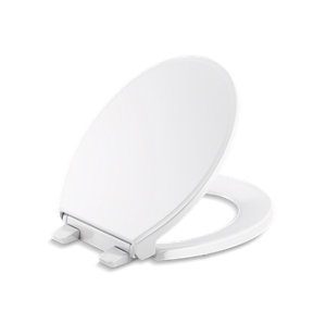 Figure® Ready Latch® Quiet-Close round-front toilet seat - K-24294-0