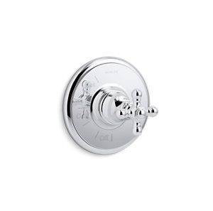 Artifacts® Rite-Temp® valve trim with cross handle - K-TS72767-3-CP