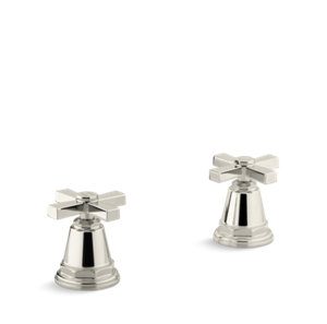 Pinstripe® Pure Deck-mount high-flow bath valve trim with cross handles, handles only, valve not included - K-T13141-3A-SN