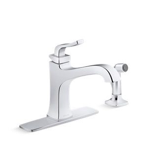 Rubicon® Single-handle kitchen faucet with sidespray - K-R26581-CP