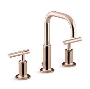Purist® Widespread bathroom sink faucet with lever handles, 1.2 gpm - K-14406-4-RGD