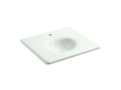 Iron/Impressions® 25" Enameled cast iron vanity top with integrated round sink - K-3048-1-FF