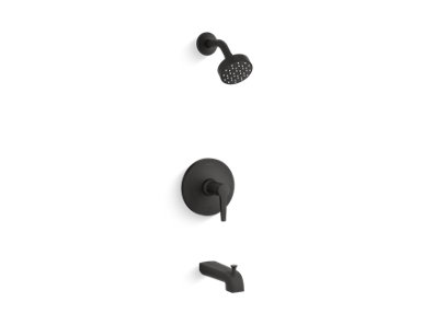 Pitch® Rite-Temp® bath and shower trim with 1.75 gpm showerhead - K-TS97074-4G-BL