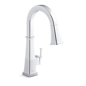 Riff® Touchless pull-down kitchen sink faucet with three-function sprayhead - K-23832-CP