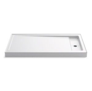 Bellwether® 60" x 34" single-threshold shower base with right center drain - K-9178-0