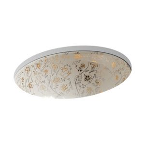 Mille Fleurs Caxton® Oval Undermount bathroom sink - K-14218-T9-47