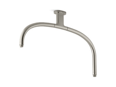Statement Ceiling-mount single-function dual rainhead arm - K-26305-BN