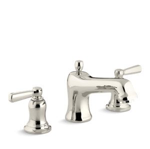 Bancroft® Bath faucet trim for deck-mount valve with diverter spout and metal lever handles, valve not included - K-T10592-4-SN