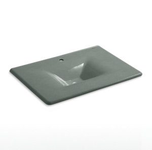 Iron/Impressions® 31" Enameled cast iron vanity top with integrated rectangular sink - K-3049-1-FT