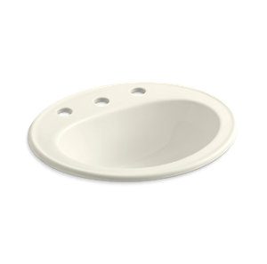 Pennington® Drop-in bathroom sink with 8" widespread faucet holes - K-2196-8-96