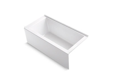 Underscore® Rectangle 60" x 30" alcove bath with integral apron, integral flange and right-hand drain - K-1956-RA-0