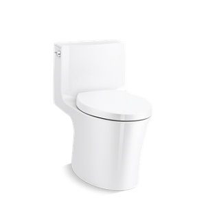 Veil® One-piece elongated toilet with skirted trapway, dual-flush - K-1381-0