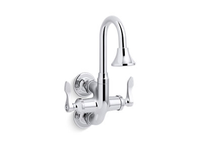 Triton® Bowe® Cannock 12 gpm service sink faucet with 3-11/16" gooseneck spout and lever handles - K-730T70-4AR-CP