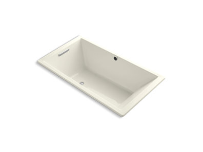 Underscore® Rectangle 66" x 36" drop-in bath with Bask® heated surface and end drain - K-1136-W1-96