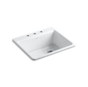 Riverby® 25" top-mount single-bowl kitchen sink - K-5872-3A1-0