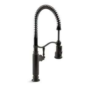 Tournant® Semi-professional kitchen sink faucet with three-function sprayhead - K-77515-2BZ
