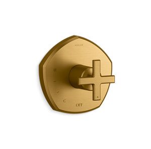 Occasion Rite-Temp® valve trim with cross handle - K-TS27043-3-2MB