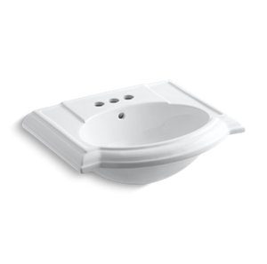 Devonshire® Bathroom sink with 4" centerset faucet holes - K-2287-4-0