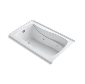 Mariposa® 60" x 36" alcove whirlpool with integral flange and left-hand drain - K-1239-L-0