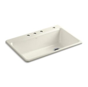 Riverby® 33" top-mount single-bowl workstation kitchen sink - K-5871-4A2-96