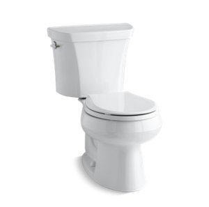 Wellworth® Two-piece round-front dual-flush toilet - K-3987-0