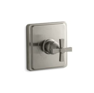 Pinstripe® Pure Rite-Temp® valve trim with cross handle - K-TS13135-3A-BN