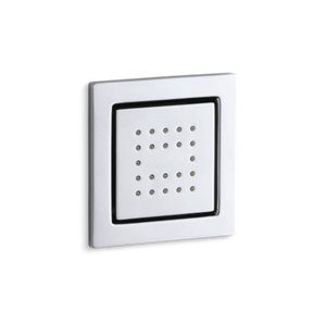 WaterTile® Square 22-nozzle body spray with stimulating spray - K-8003-CP