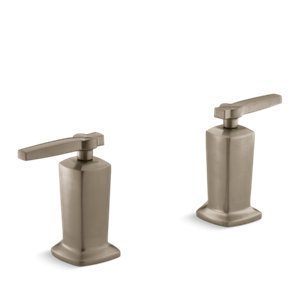 Margaux® Valve trim with lever handles for deck-mount high-flow bath valve, requires valve - K-T16248-4-BV