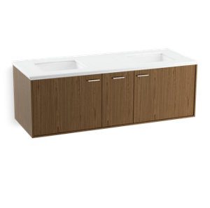 Jute® 60" wall-hung bathroom vanity cabinet - K-99548-1WM