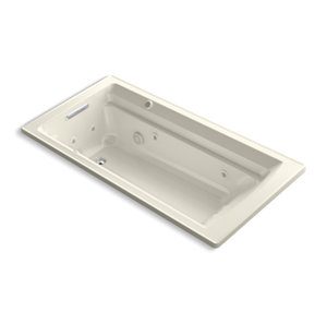 Archer® 72" x 36" drop-in Heated Bubble Massage air bath and whirlpool - K-1124-XHGH-96