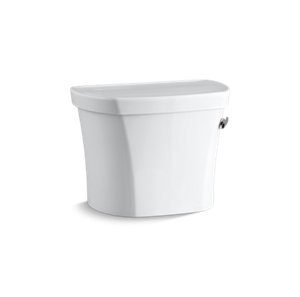 Wellworth® 1.28 gpf toilet tank with right-hand trip lever and tank cover locks for 14" rough-in - K-4841-TR-0