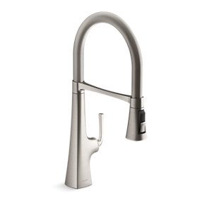 Graze® Semi-professional kitchen sink faucet with three-function sprayhead - K-22061-VS