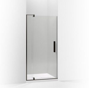 Revel® Pivot shower door, 70" H x 31-1/8 - 36" W, with 5/16" thick Crystal Clear glass - K-707511-L-ABZ