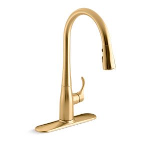 Simplice® Pull-down kitchen sink faucet with three-function sprayhead - K-596-2MB