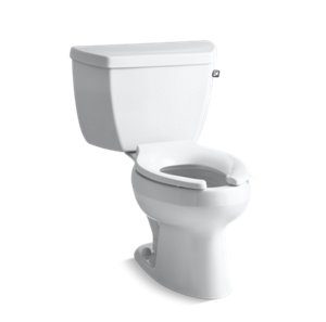 Wellworth® Classic Two-piece elongated 1.0 gpf toilet with right-hand trip lever, less seat - K-3531-RA-0