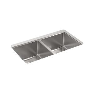 Buckley 32-1/4" x 18-3/8" x 9-5/16" undermount double-equal kitchen sink - K-28900-NA