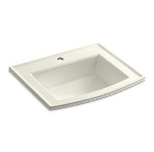 Archer® Drop-in bathroom sink with single faucet hole - K-2356-1-96